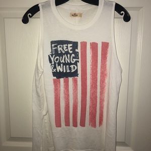 HOLLISTER white muscle tank!